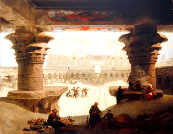Edfou temploma, Felső-Egyiptom alkotó: David Roberts