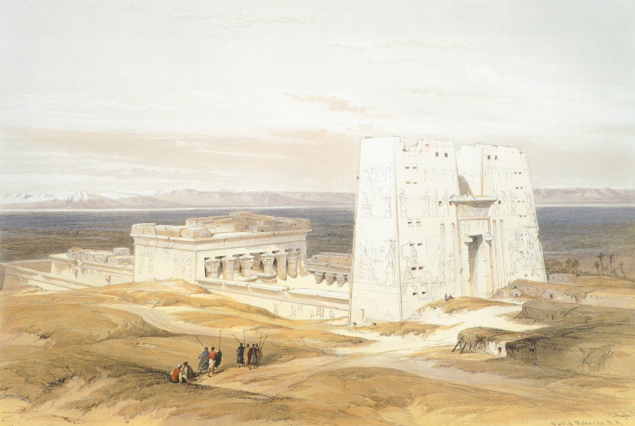 Edfu temploma, David Roberts, metszet alkotó: David Roberts
