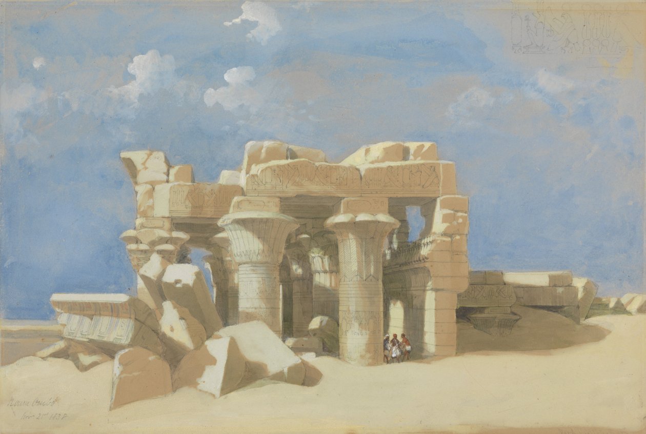 Kom Ombo látképe alkotó: David Roberts