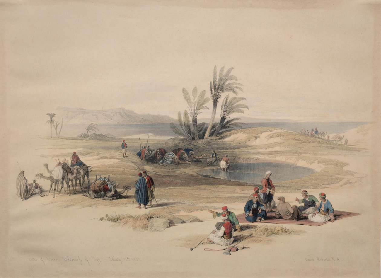 Mózes kútjai, Tyh puszta alkotó: David Roberts