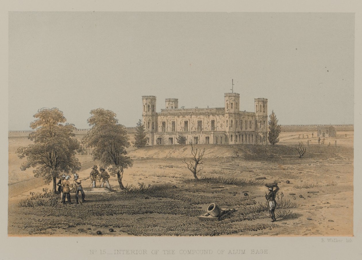 Az alambaghi épületegyüttes belseje, Lucknow alkotó: David Scott Lieutenant Colonel (after) Dodgson