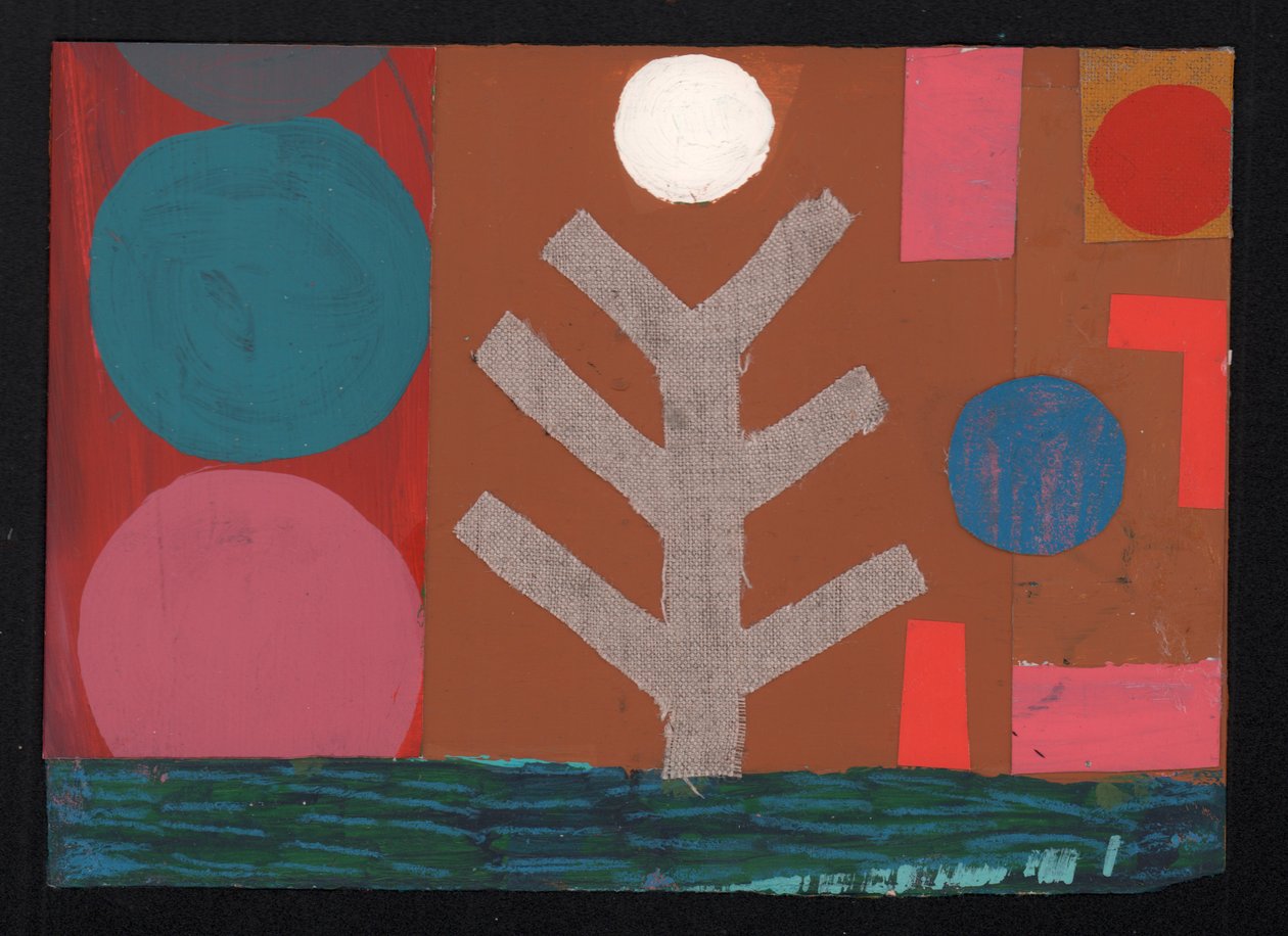 Full Moon Mustard, 2023 (paint and collage) alkotó: David Shillinglaw
