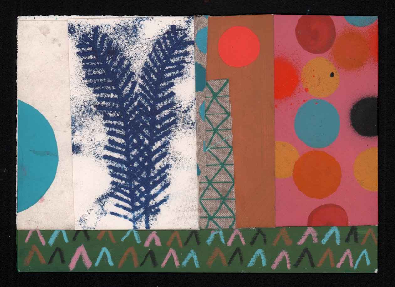 Szénanátha, 2023 (festés és kollázs) alkotó: David Shillinglaw