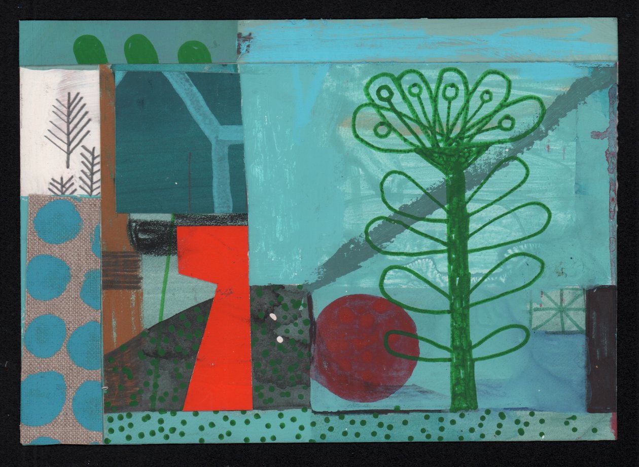 In Bloom In Bloom, 2023 (festmény és kollázs) alkotó: David Shillinglaw