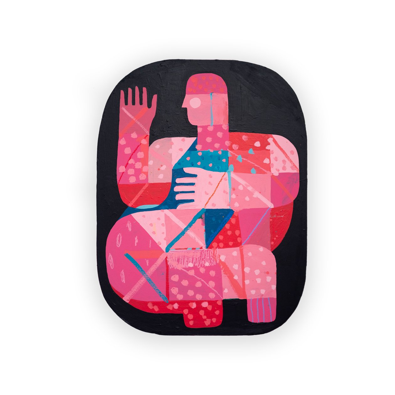 Nuclearus 1, 2023 (festék és kollázs) alkotó: David Shillinglaw