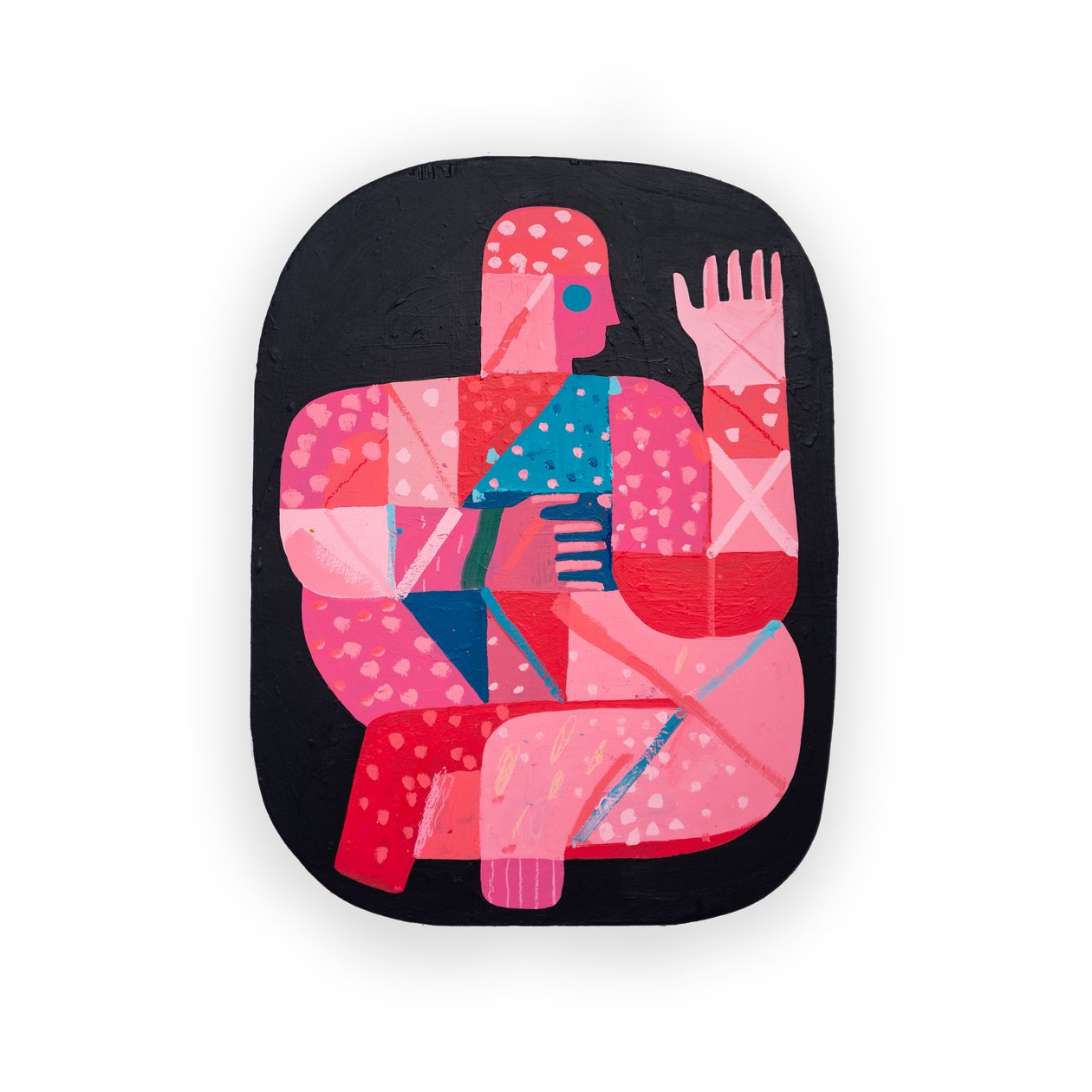 Nuclearus 2, 2023 (paint and collage) alkotó: David Shillinglaw