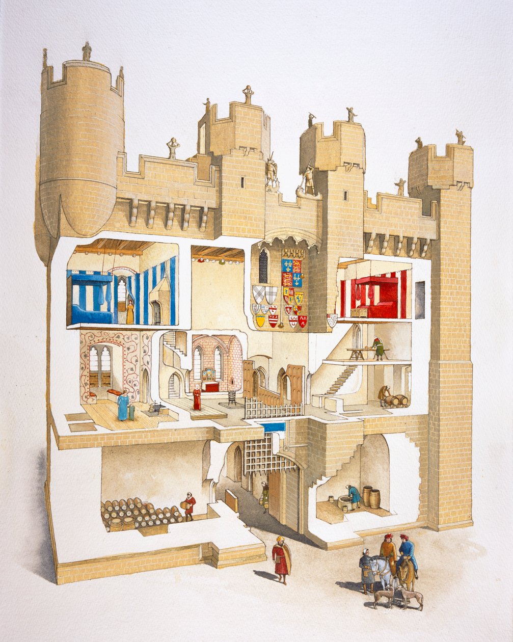 A Hylton Castle kapuháza, Sunderland, Tyne and Wear, 15. század c2005 alkotó: David Simon
