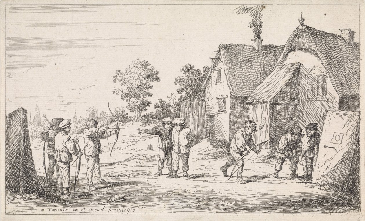 íjászok Szabadtéri műfaji jelenetek (sorozat címe) alkotó: David Teniers (II)