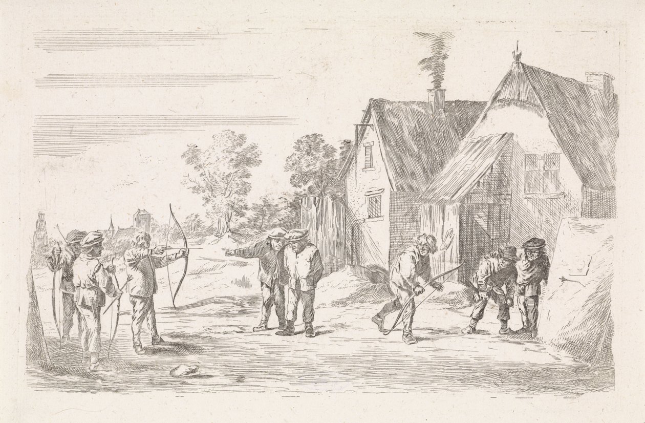 íjászok Szabadtéri műfaji jelenetek (sorozat címe) alkotó: David Teniers (II)