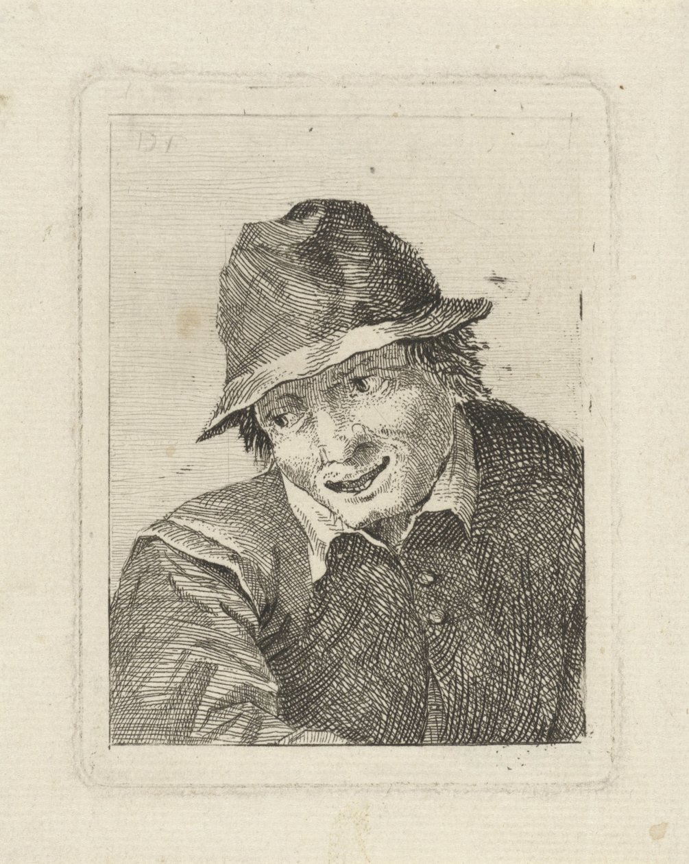 Egy jobbra néző kalapos férfi mellképe alkotó: David Teniers (II)