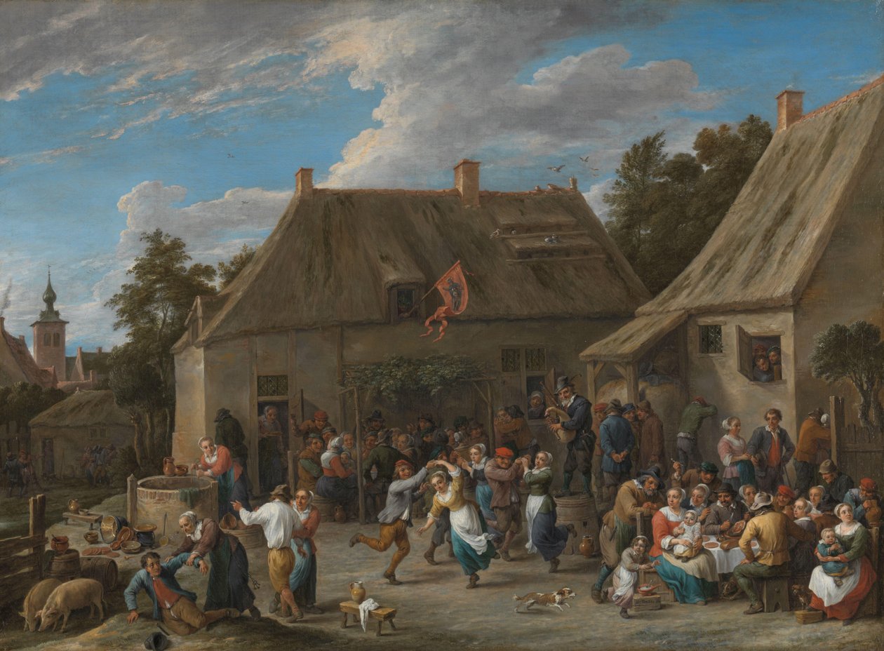 Parasztvásár Szent György napi mulatság alkotó: David Teniers (II)