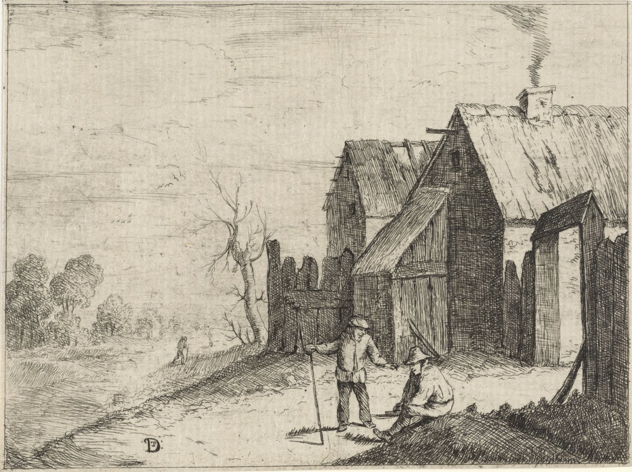 Két gazda beszélget alkotó: David Teniers (II)