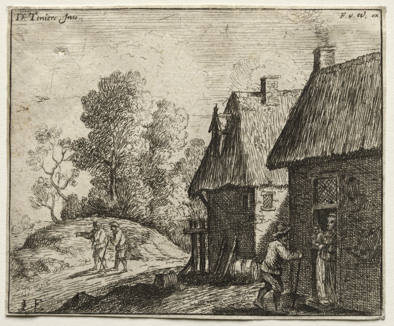 Paraszt beszél egy nővel alkotó: David Teniers