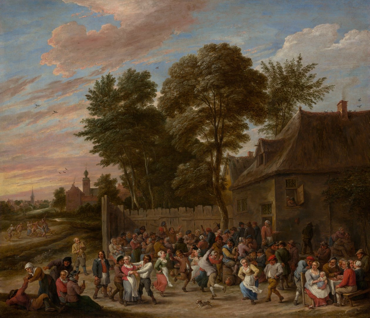 Parasztok táncolnak és lakomáznak, kb. 1660. alkotó: David Teniers II