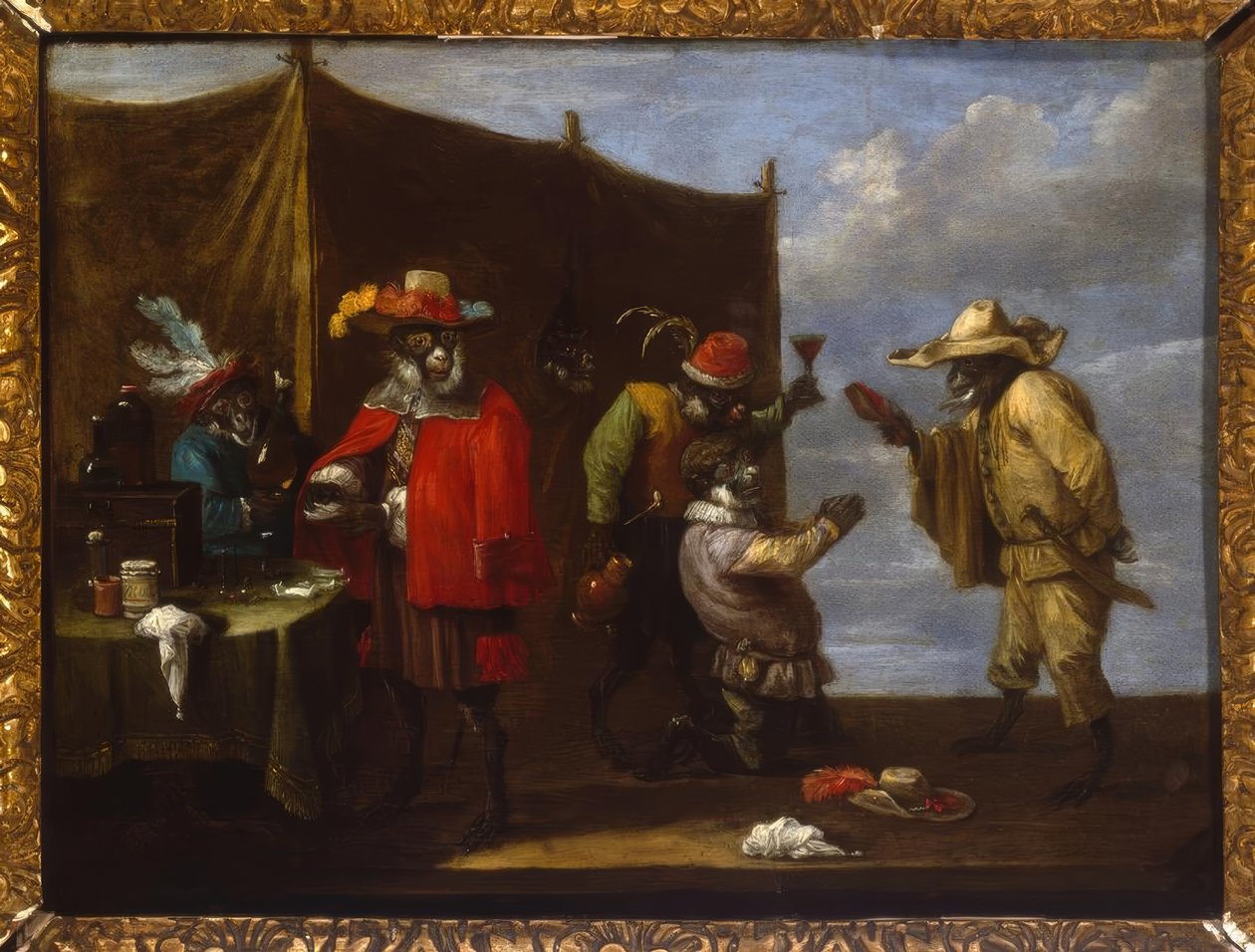 Singerie alkotó: David Teniers the Younger