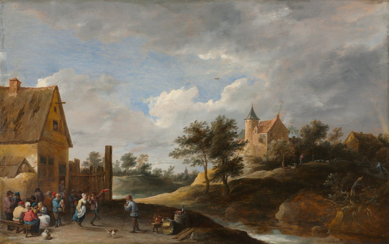 Táj paraszt tánccal, c. 1645-1650. alkotó: David Teniers the Elder