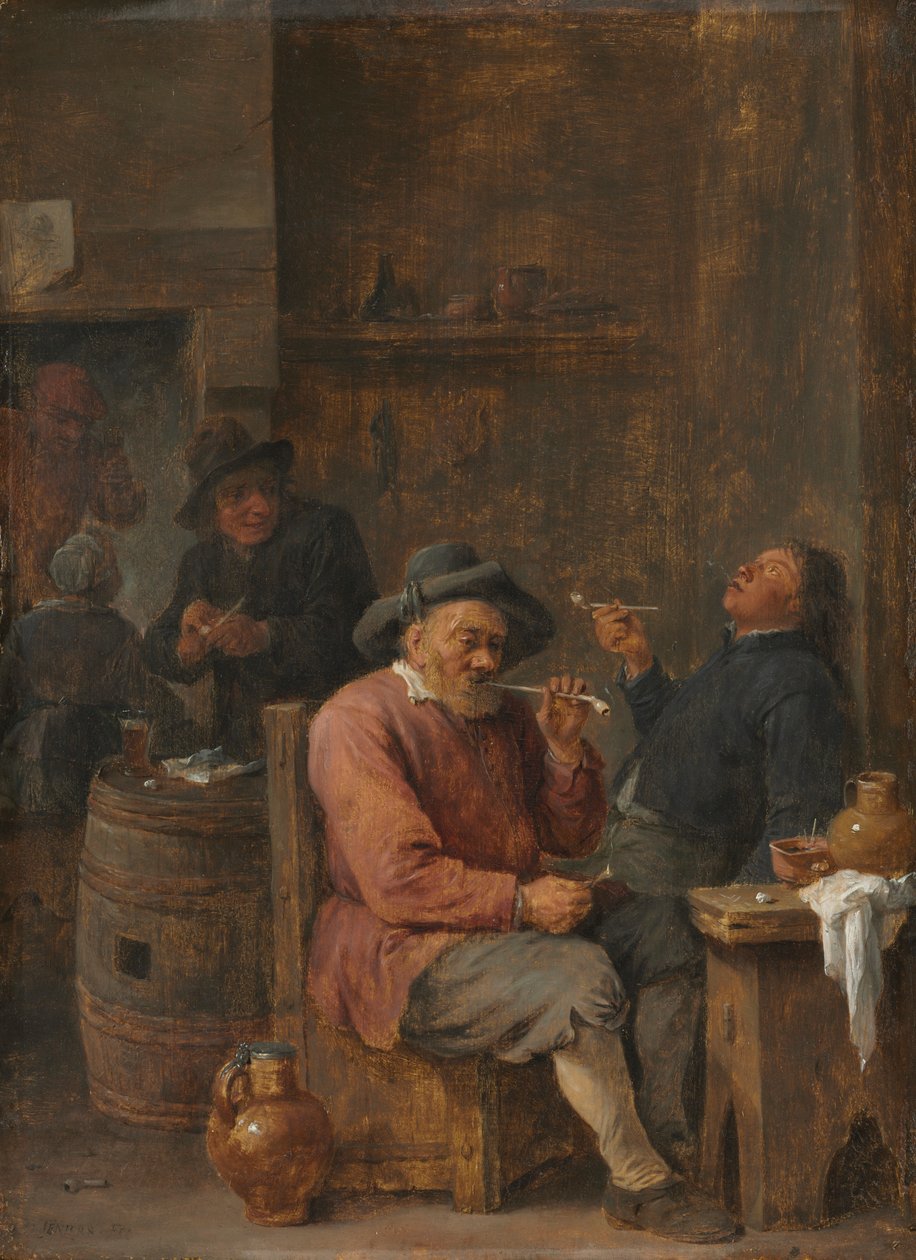 Fogadóban dohányzó parasztok, c. 1640. alkotó: David Teniers the Elder