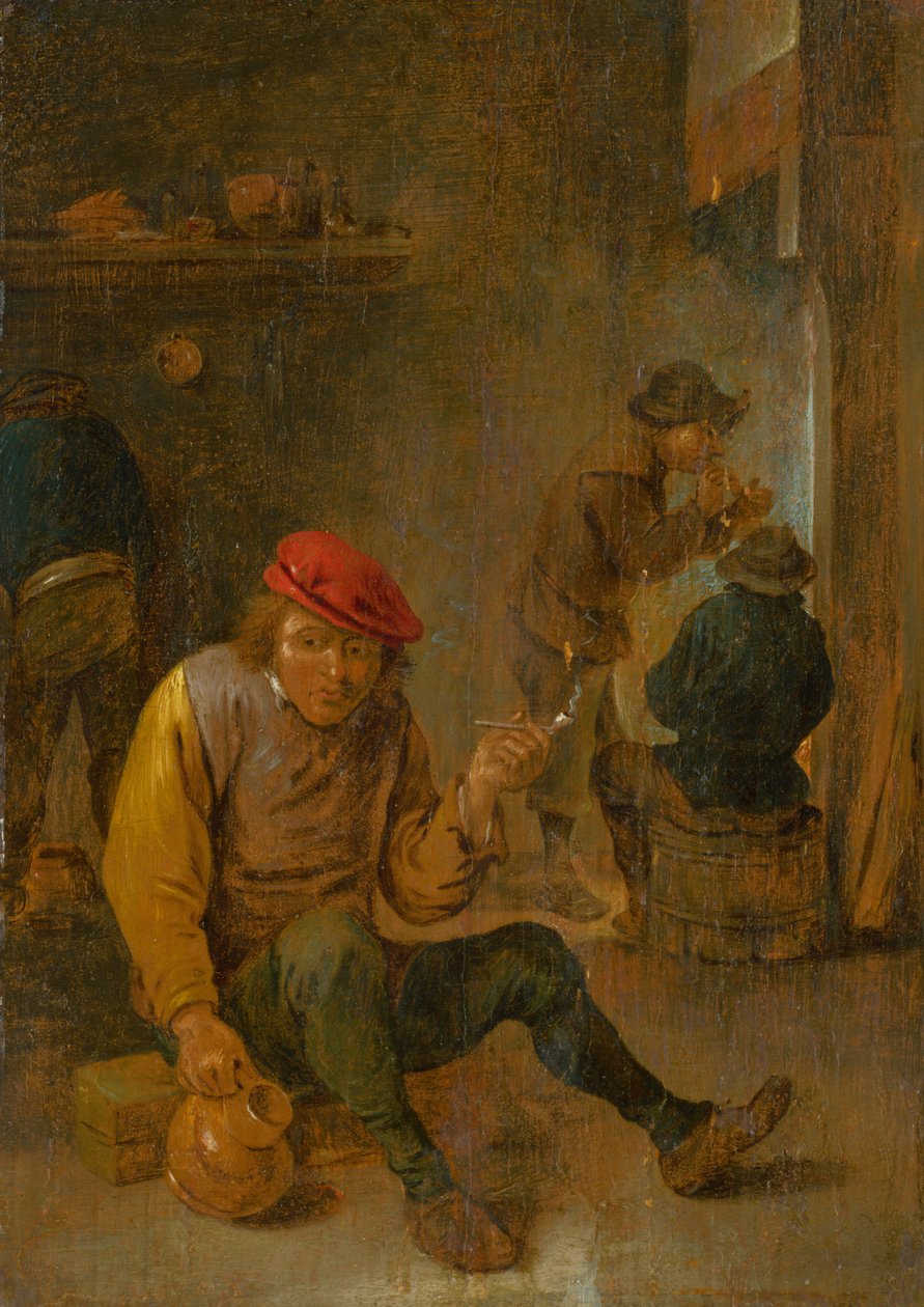 Egy dohányos, c. 1650. alkotó: David Teniers the Younger