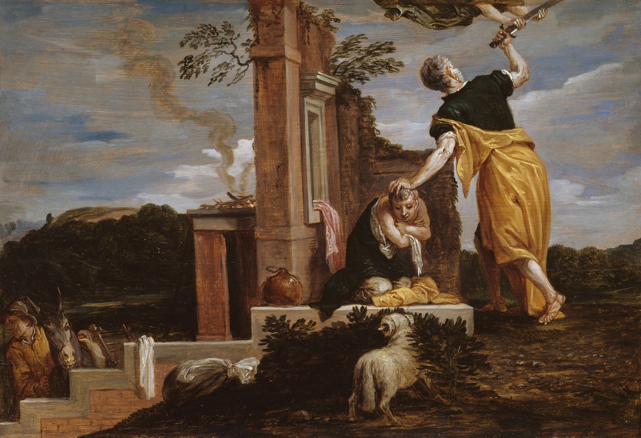 Ábrahám Izsák feláldozása alkotó: David Teniers the Younger
