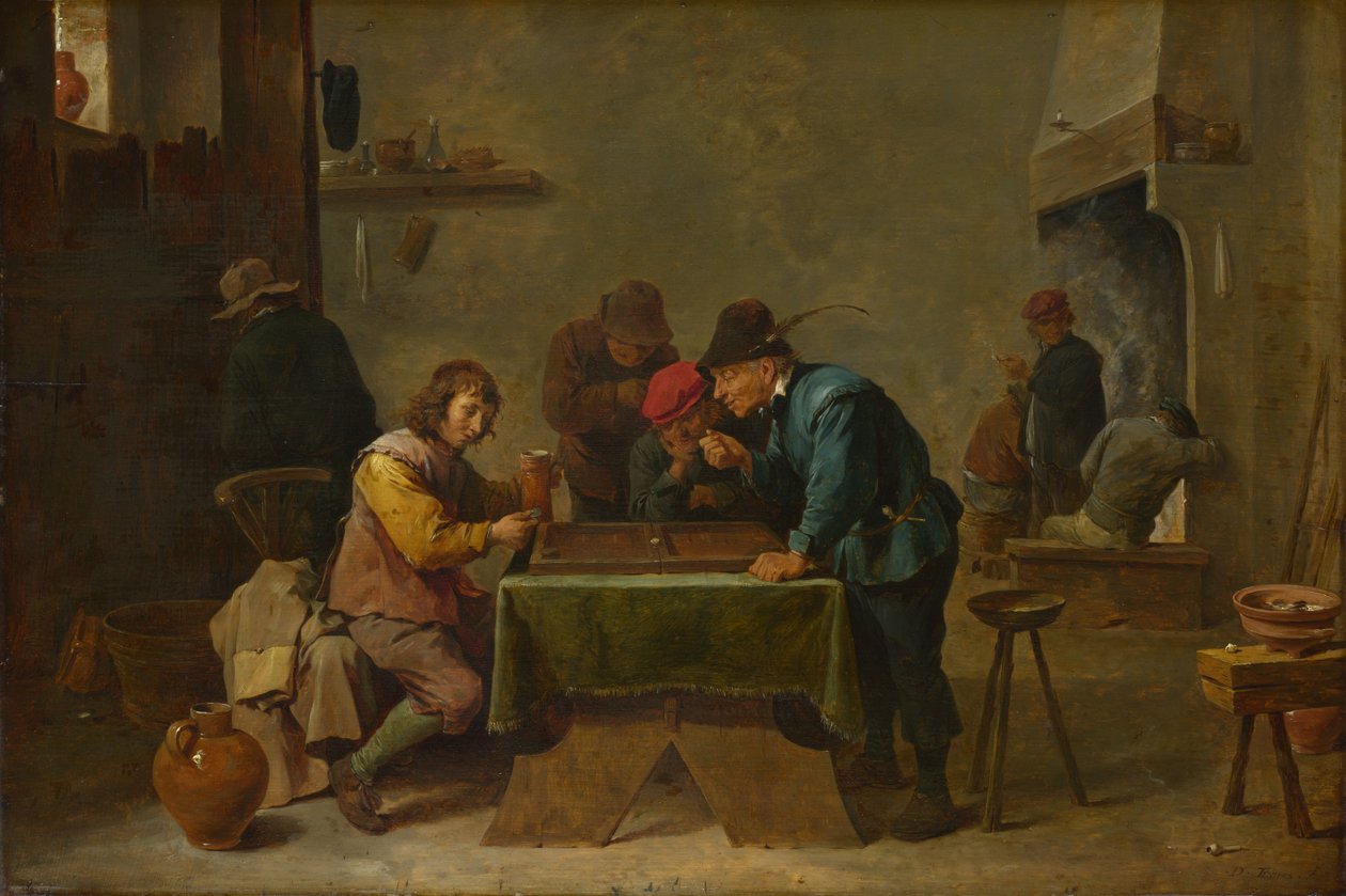 Backgammon játékosok, c. 1645 alkotó: David Teniers the Younger