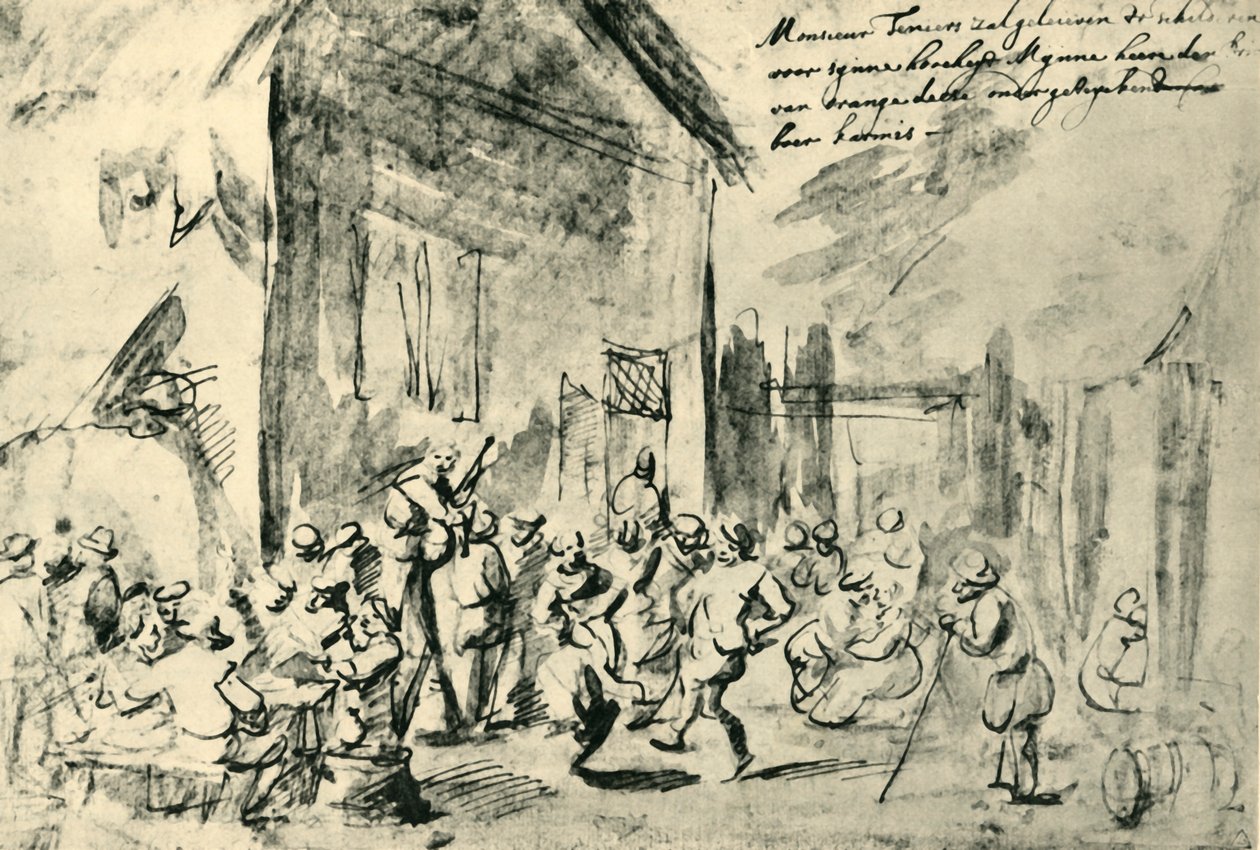 Country tánc, 17. század közepe-vége, 1943. alkotó: David Teniers the Younger