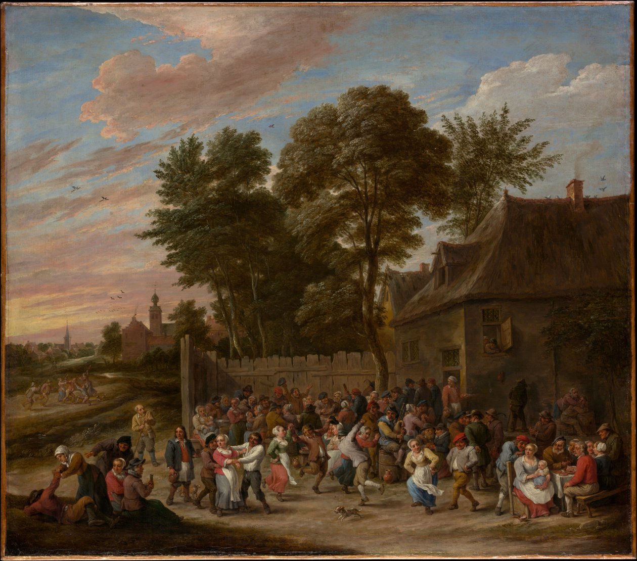 Táncoló és lakomázó parasztok alkotó: David Teniers the Younger