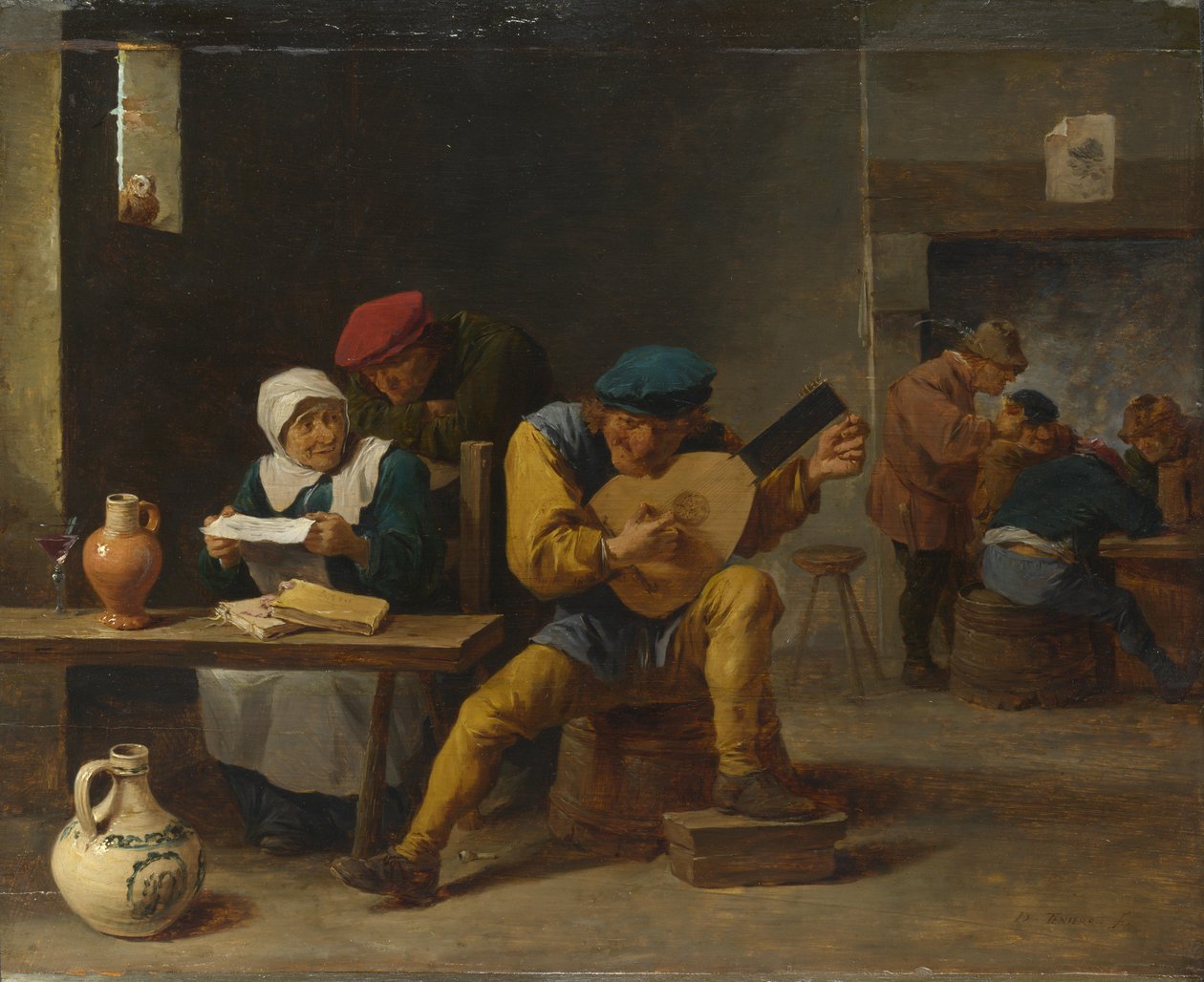 Muzsikáló parasztok egy fogadóban, c. 1635 alkotó: David Teniers the Younger