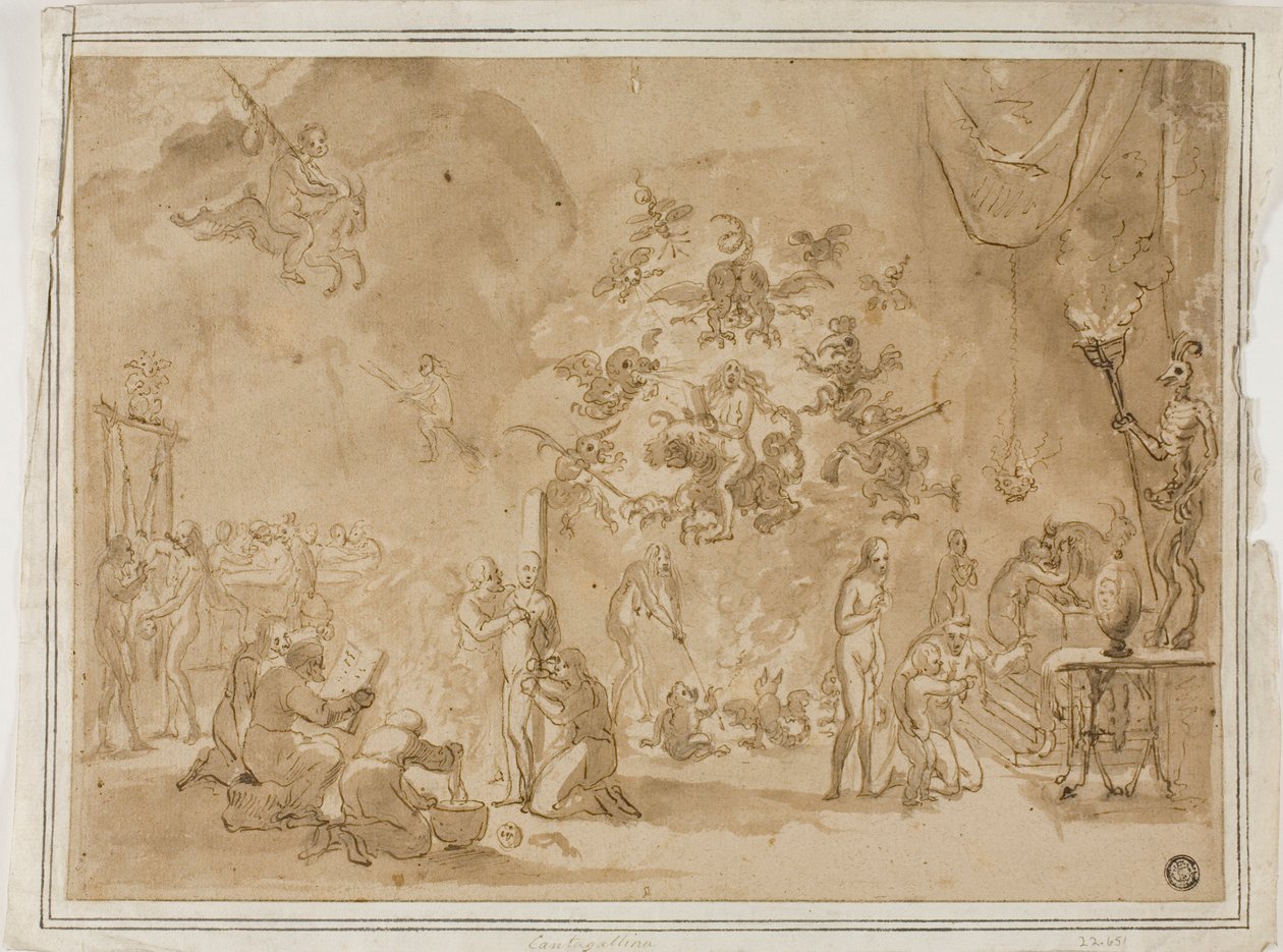 Boszorkányság és ördögimádat helyszíne alkotó: David Teniers the Younger