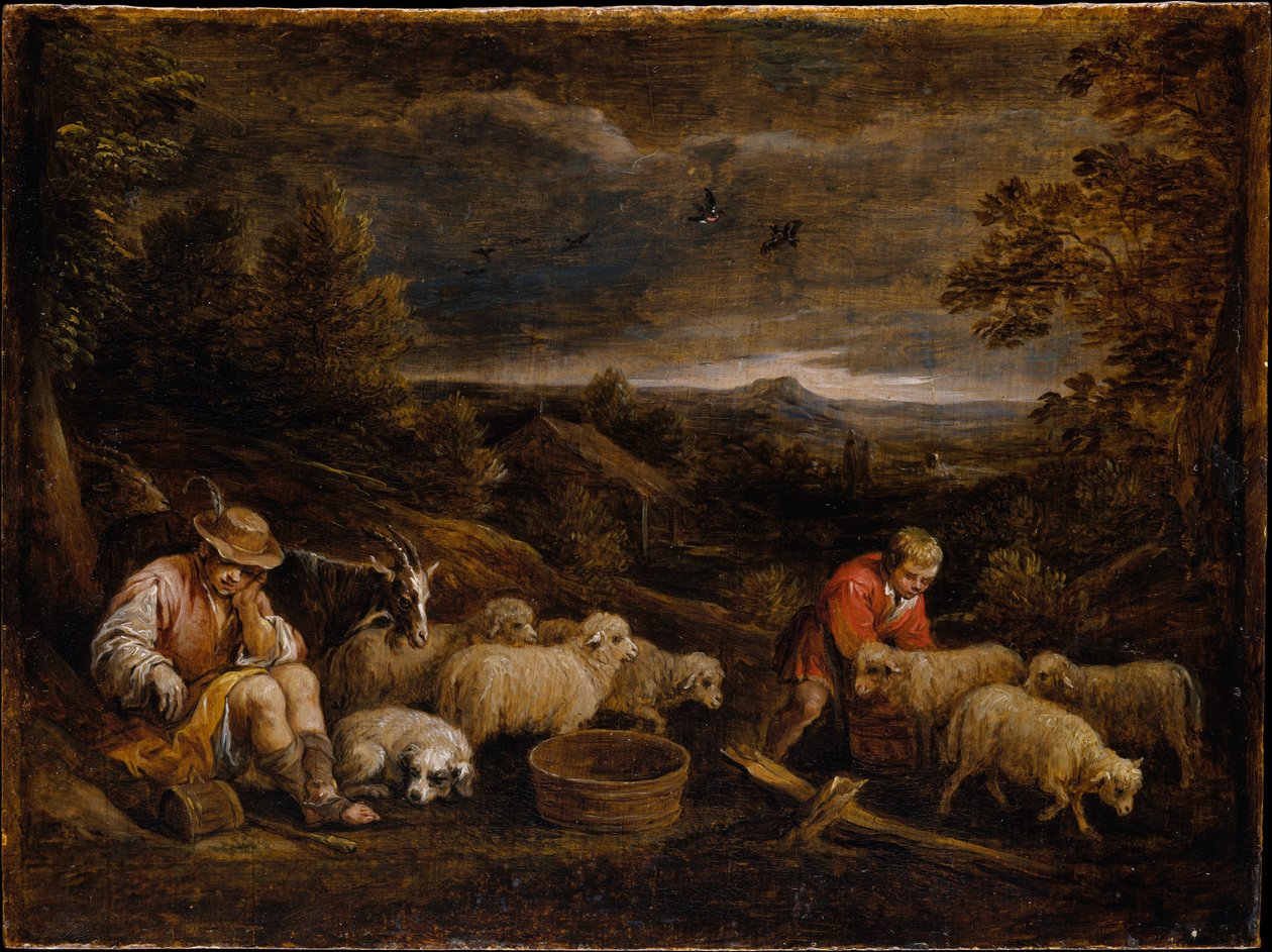 Pásztorok és juhok alkotó: David Teniers the Younger