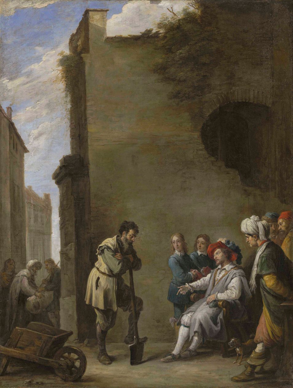 A példabeszéd a szőlőmunkásokról a szőlőskertben alkotó: David Teniers the Younger