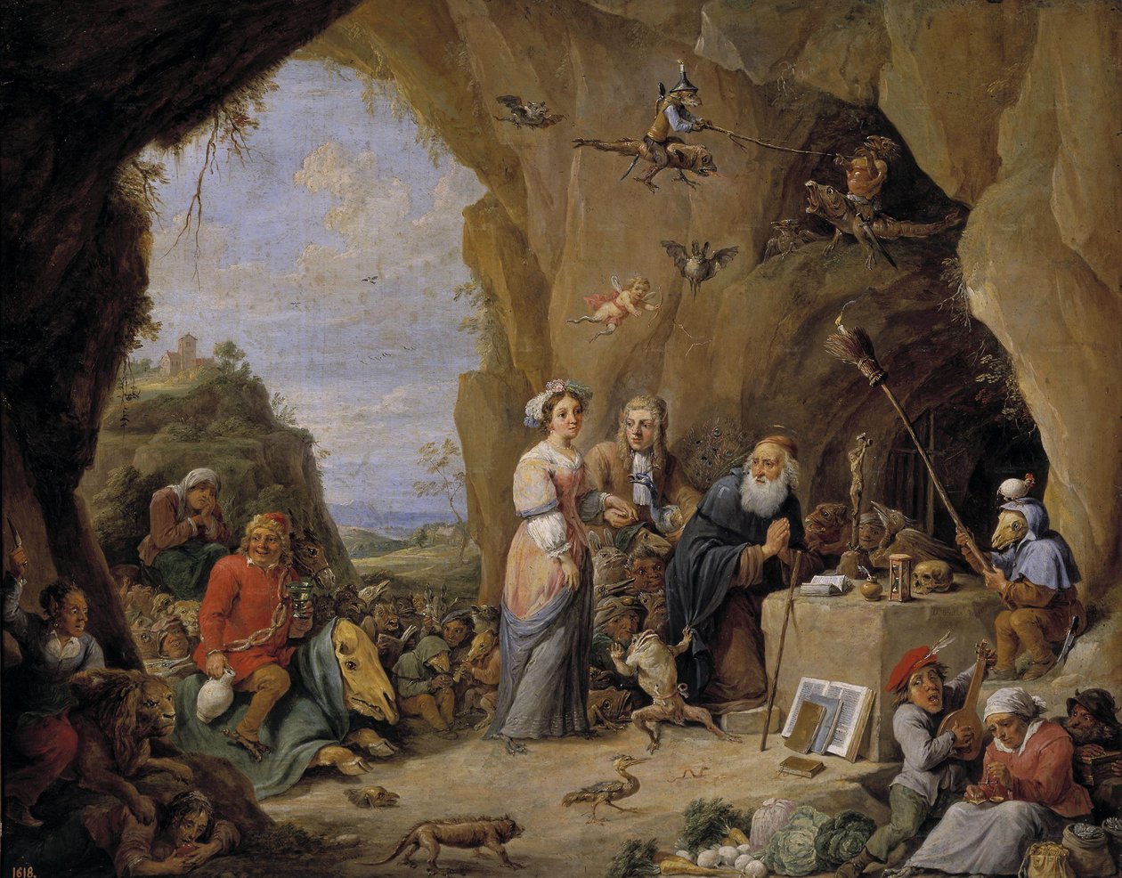Szent Antal megkísértése, 17. század közepe. alkotó: David Teniers the Younger