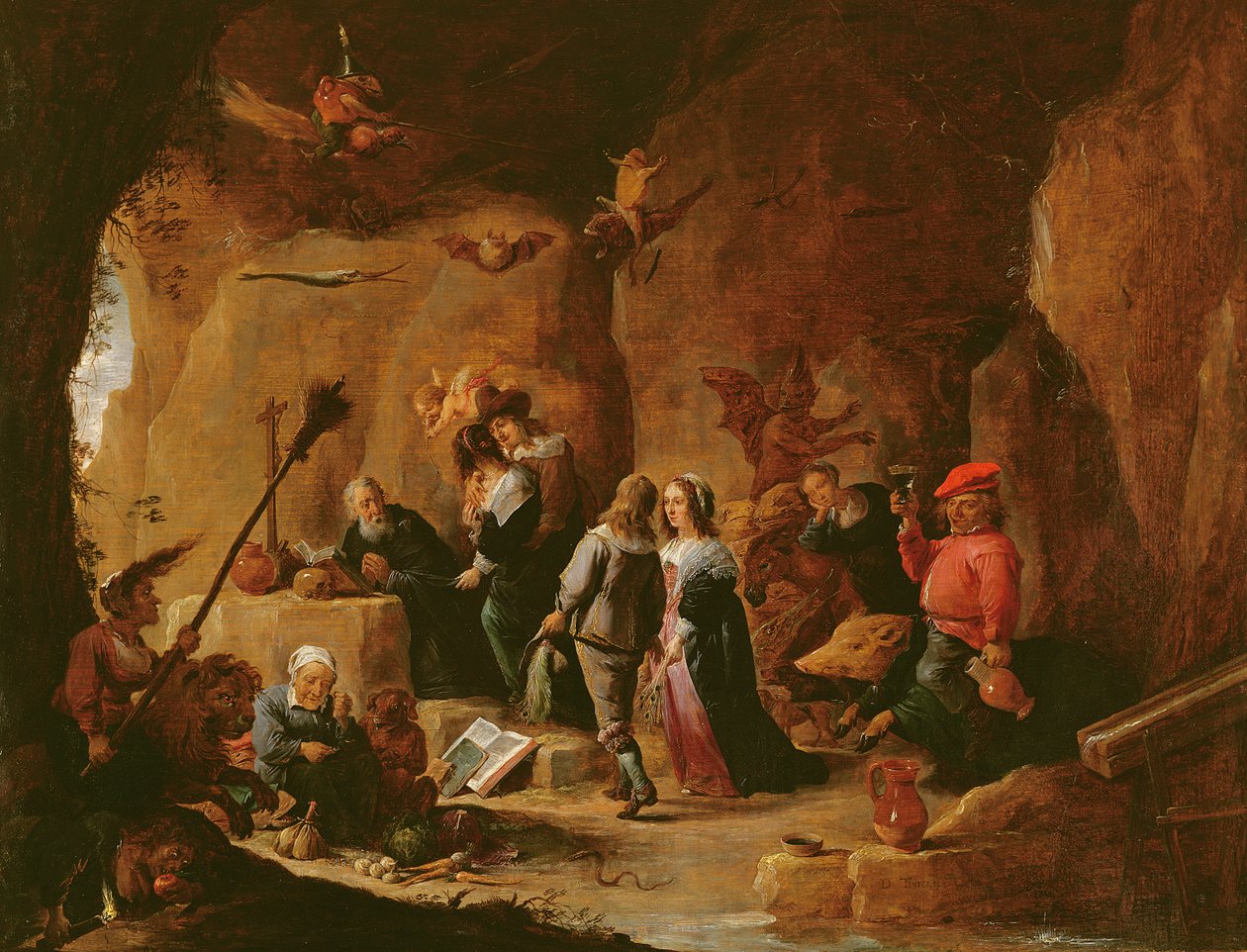 Szent Antal megkísértése (olaj) alkotó: David Teniers the Younger