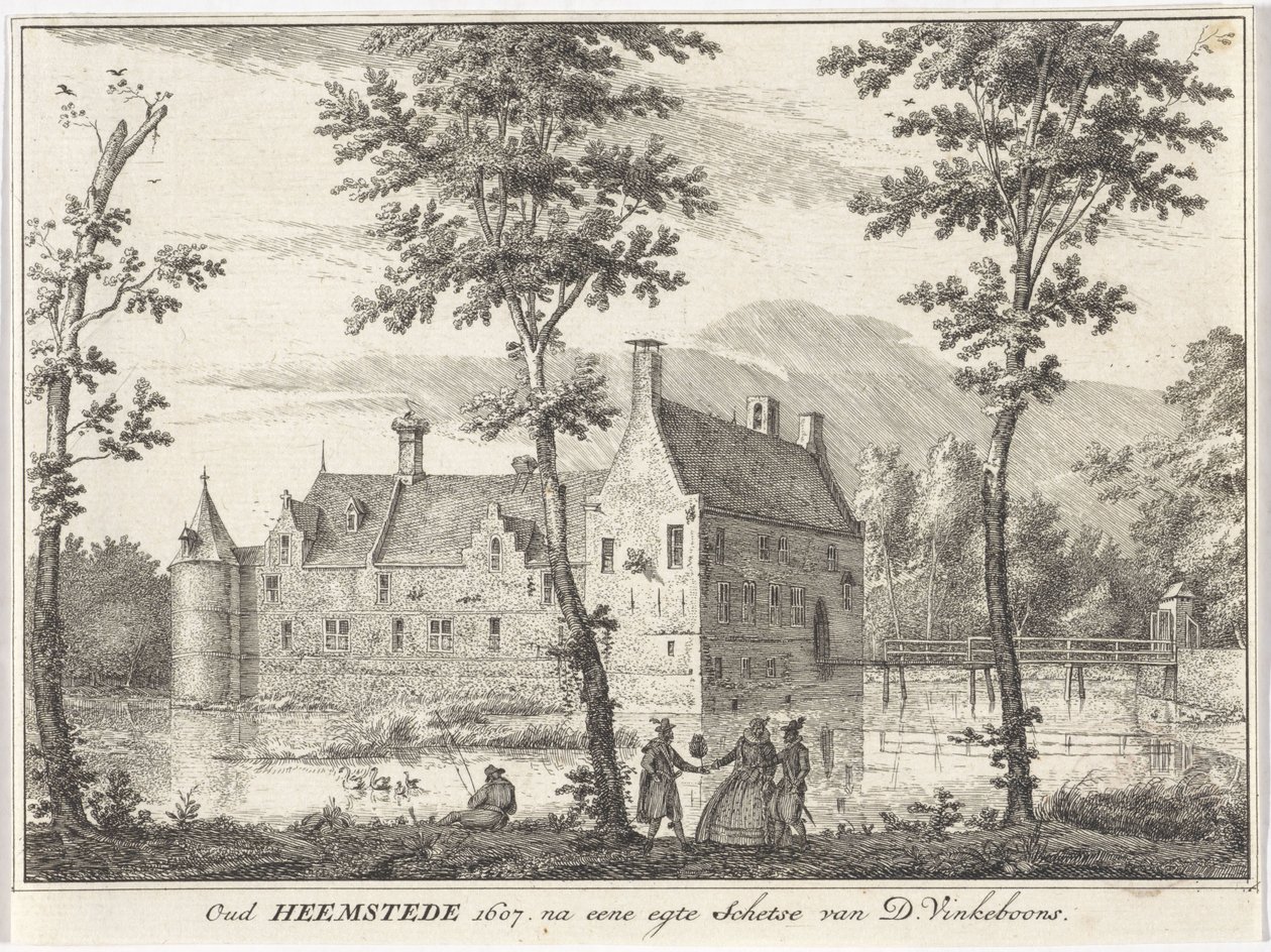 Kilátás a régi Heemstede-re Oud Heemstede 1607. D. Vinkeboons vázlata után (cím a tárgyon) alkotó: David Vinckboons (I)
