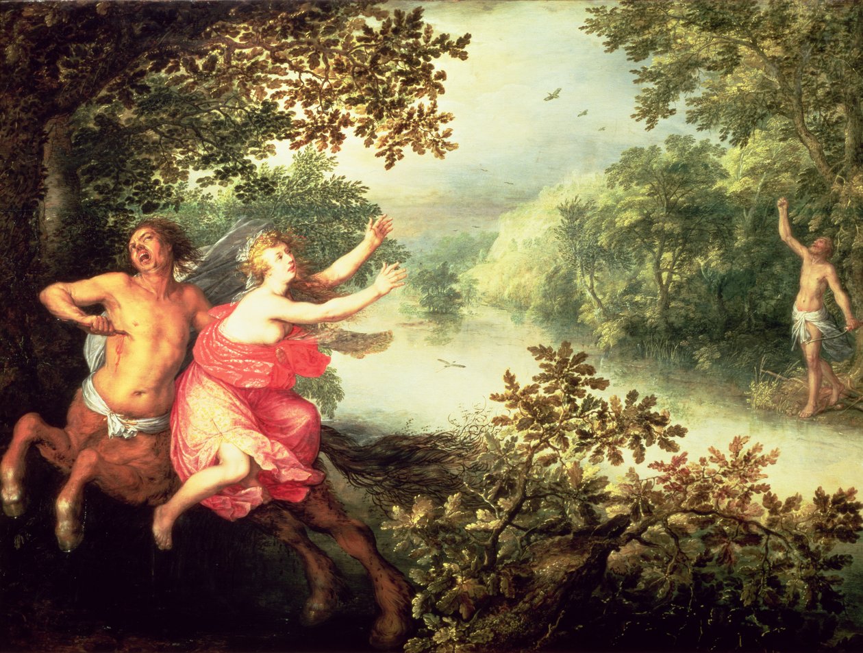 Herkules, Deianeira és Nessus kentaur, 1612 (panel) alkotó: David Vinckboons
