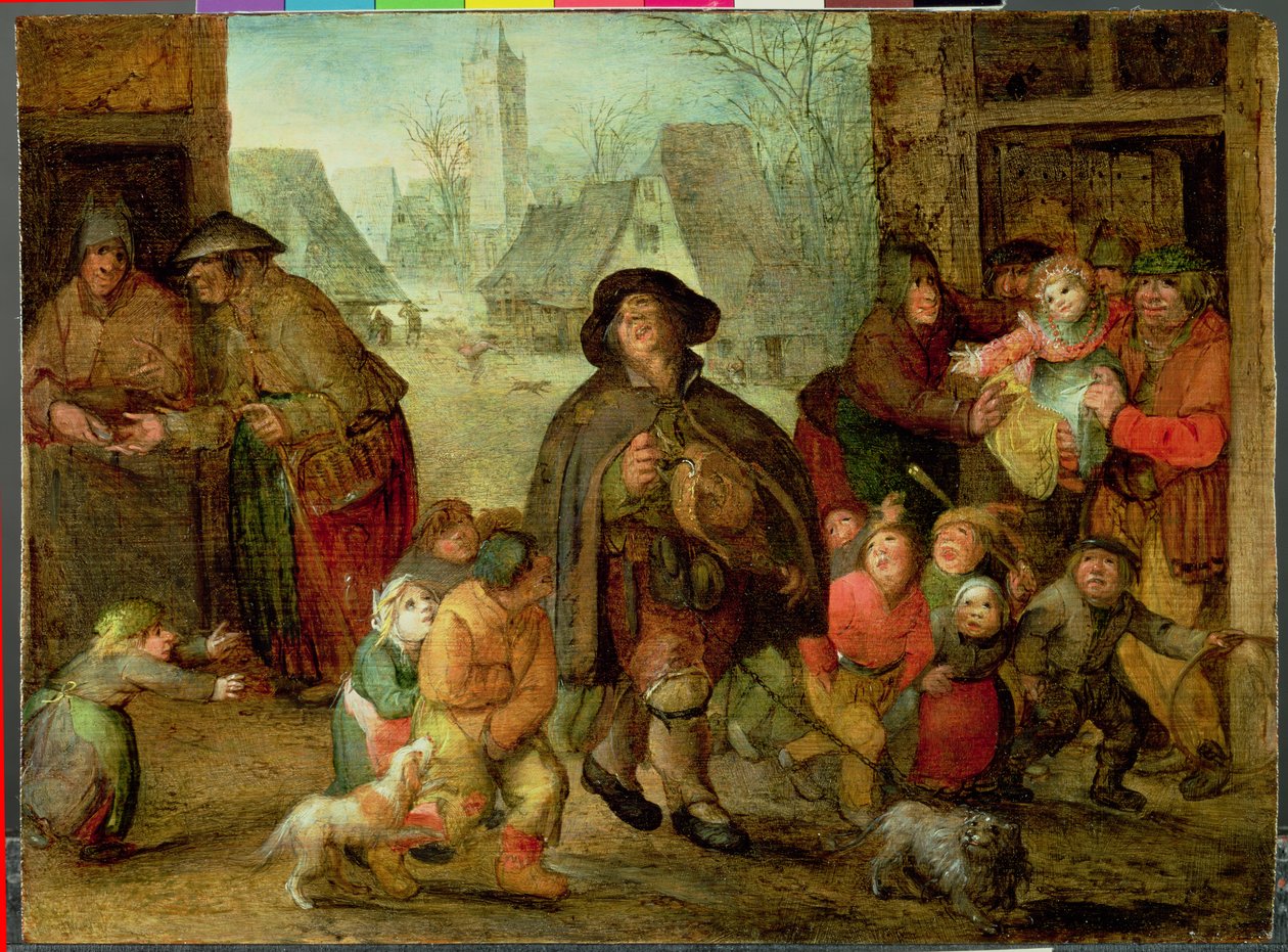 A Blind Hurdy Gurdy Player alkotó: David Vinckboons