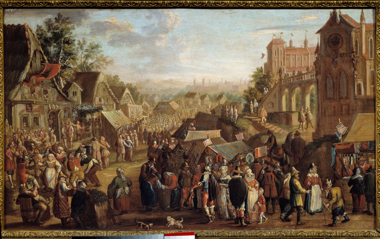A Kermesse. Buli egy faluban. David Vinckboons festménye (vagy Vinckeboons vagy Vinkeboons 1576-1629) alkotó: David Vinckeboons