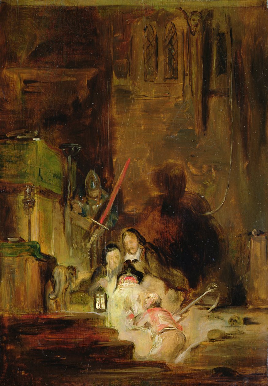 Skócia királyi díszeinek eltemetése (olaj, vászon) alkotó: David Wilkie