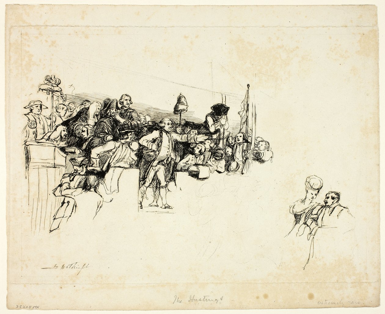 Charles James Fox a Covent Gardenben tartott előadáson alkotó: David Wilkie