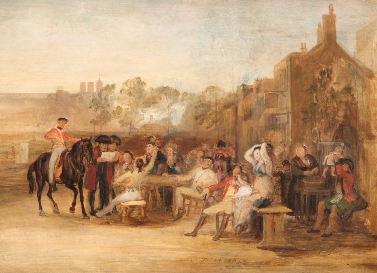 A chelsea-i nyugdíjasok a Waterloo-i küldeményt olvassák, 1819 alkotó: David Wilkie