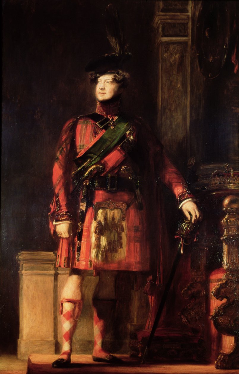 IV. György (1762-1830) Highland Dressben, 1830 alkotó: David Wilkie