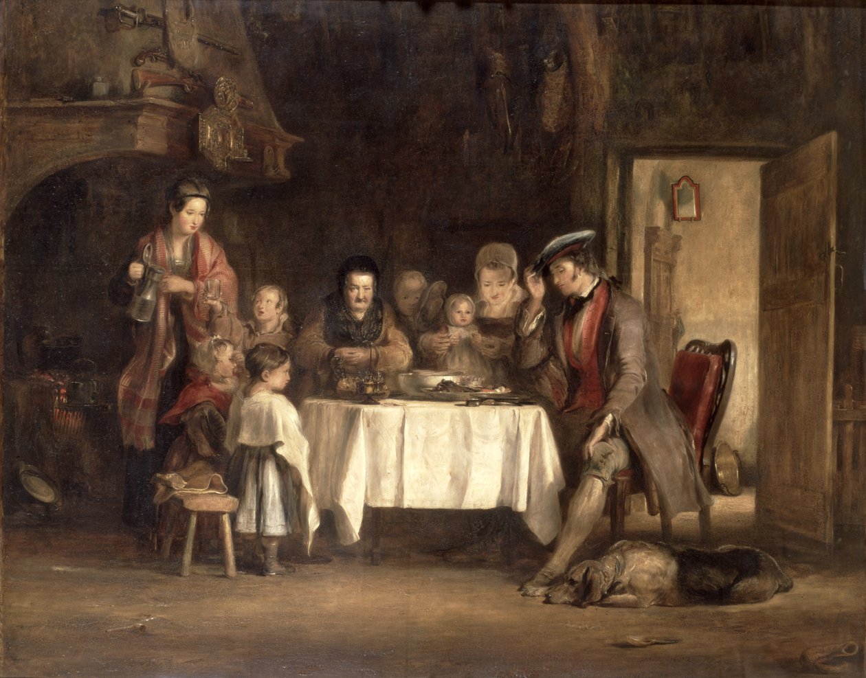 Grace Before Meat, 1839 alkotó: David Wilkie