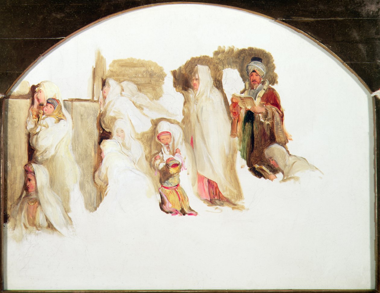 Zsidók siránkozása (befejezetlen) (olaj és akvarell papíron) alkotó: David Wilkie