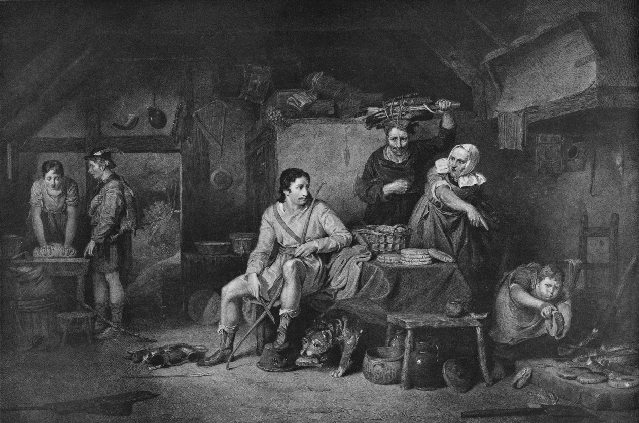 Alfréd király a Neatherd Cottage-ban, 1806, 1912 alkotó: David Wilkie