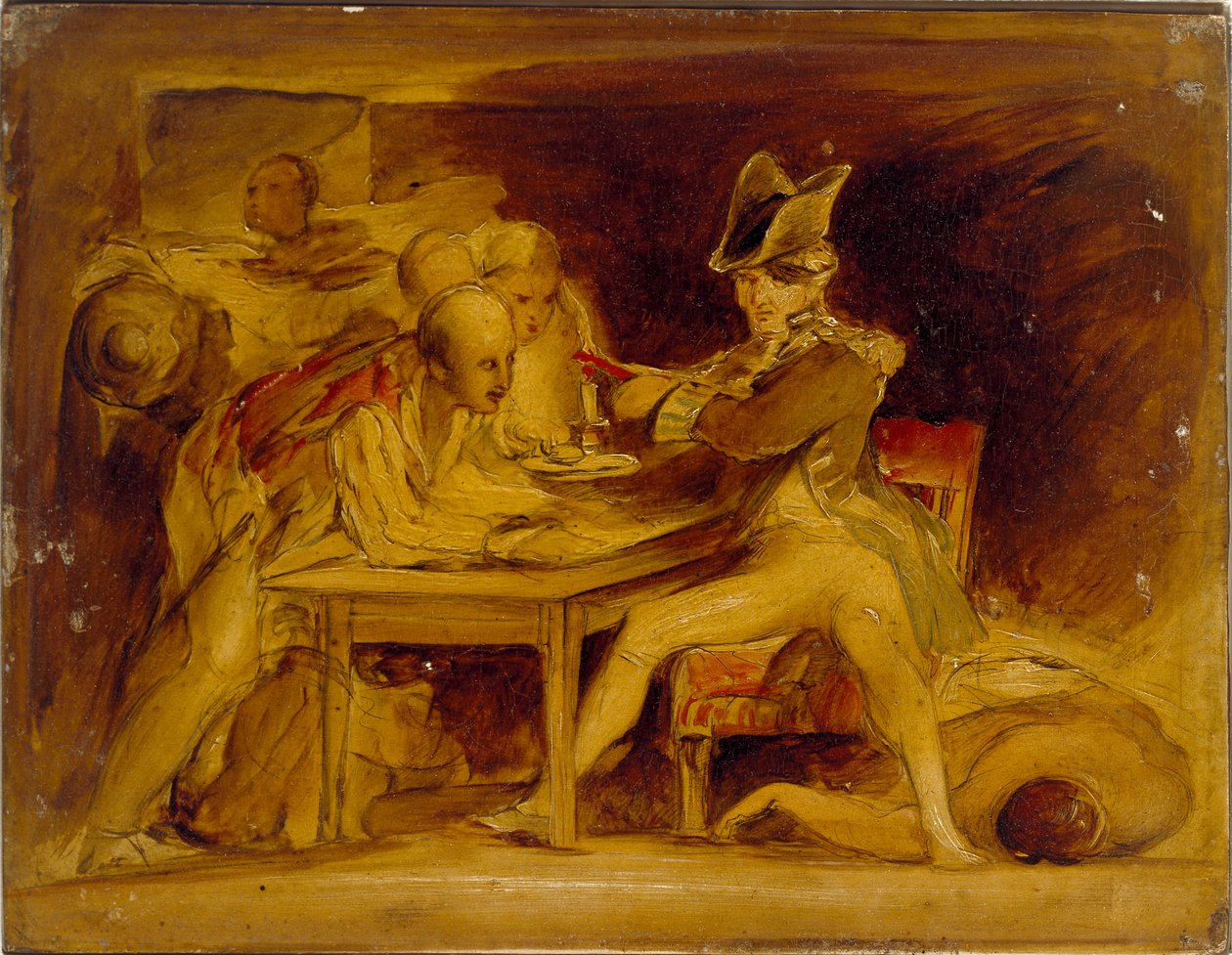 Nelson a koppenhágai levelet pecsételve, c1835 alkotó: David Wilkie