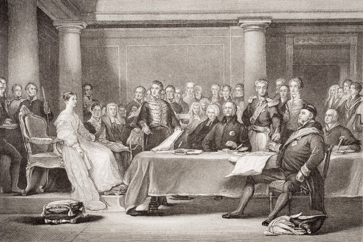 Viktória királynő első tanácsa, a Kensington-palota, 1837. június 21-én, az 