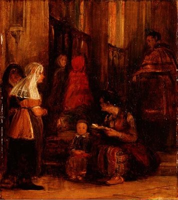 Hét alak egy templomban alkotó: David Wilkie