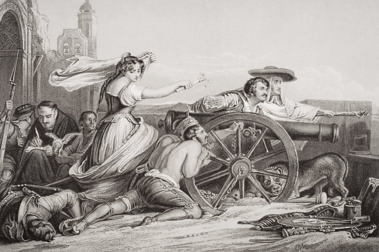 The Defense of Saragossa, 1808, "Az angol és skót történelem illusztrációi" II. kötetből alkotó: David Wilkie