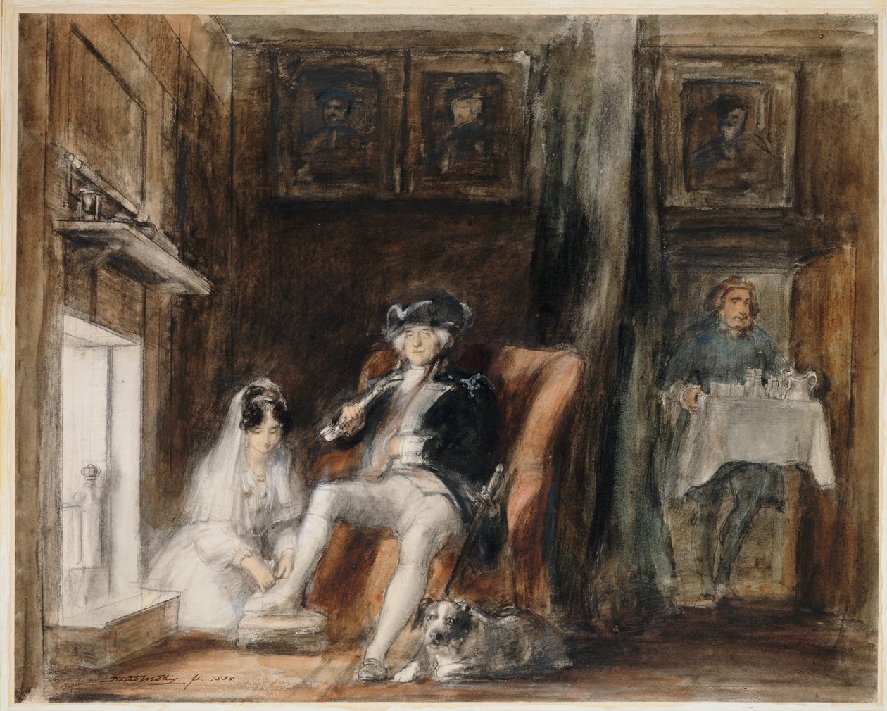 A fogyatékos kommodor nyugdíjba vonulásakor a Greenwich Kórházban, 1830 alkotó: David Wilkie