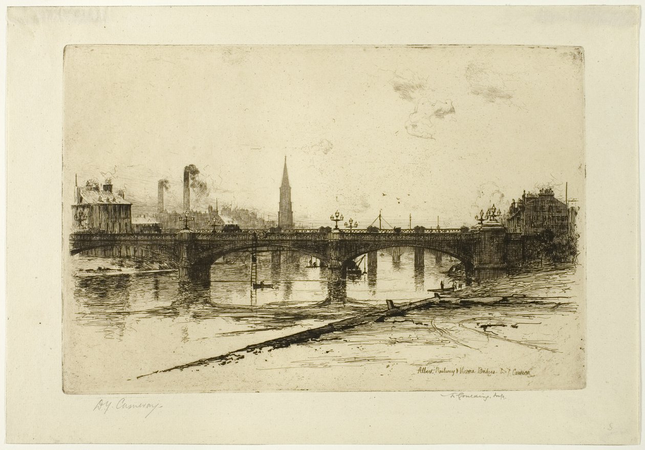 Albert, Railway és Victoria Bridges, hatodik lemez a Clyde készletből alkotó: David Young Cameron