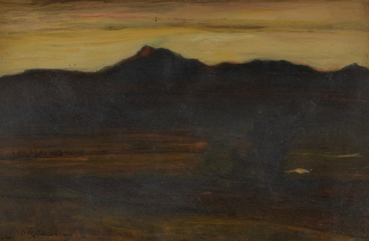 Ben Ledi, napnyugta alkotó: David Young Cameron